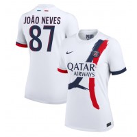 Camisa de Futebol Paris Saint-Germain Joao Neves #87 Equipamento Secundário Mulheres 2024-25 Manga Curta